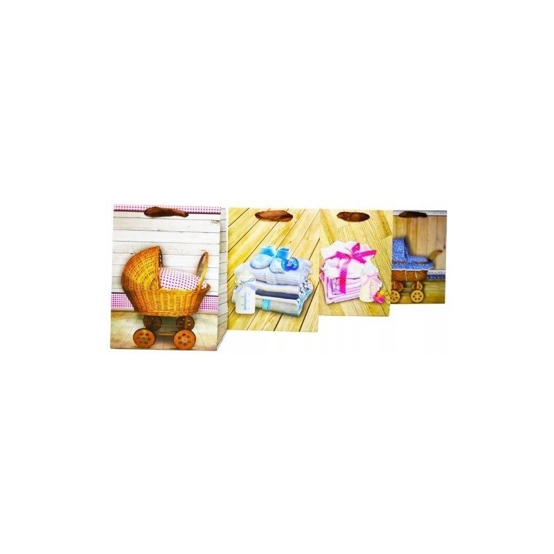 Torebka prezentowa 26x32x10cm A4 lux BABY ROZETTE
