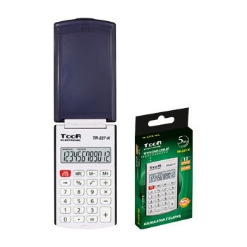 Kalkulator kieszonkowy TOOR TR-227 12-pozycyjny z klapką 120-1857
