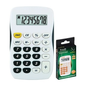 Kalkulator kieszonkowy TR-295 TOOR biało-czarny 120-1769