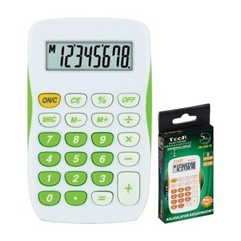 Kalkulator kieszonkowy TR-295 TOOR biało-zielony 120-1770