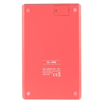 Kalkulator 12-pozycyjny czerwony 1589 RED DELI