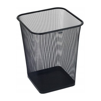 Kosz na papier 18L kwadrat siatka czarny GRAND 120-1459