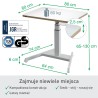 Biurko Leitz Ergo białe do pracy w pozycji siedzącej i stojącej obsługiwane elektronicznie 65340001