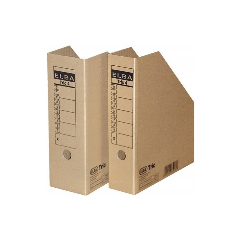 Pojemnik na czasopisma dokumenty A4 gazetownik 7,5cm brązowy TRIC 100552611 ELBA