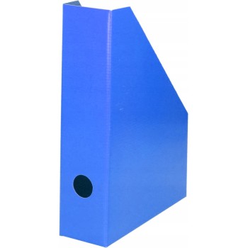 Pojemnik na czasopisma dokumenty A4 gazetownik 7cm niebieski lakierowany 100552130 BANTEX