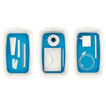 Pojemnik MyBOX mały z pokrywką biało-niebieski LEITZ 52291036