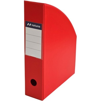 Pojemnik na czasopisma dokumenty A4 7cm PCV czerwony (SD-35-07) NATUNA