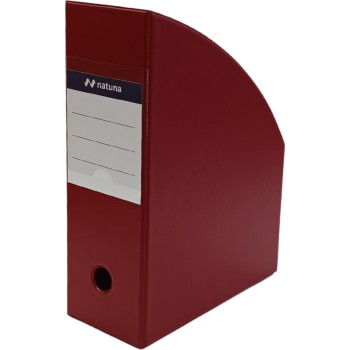 Pojemnik na czasopisma dokumenty A4 10cm PCV bordowy (SD-36-04) NATUNA