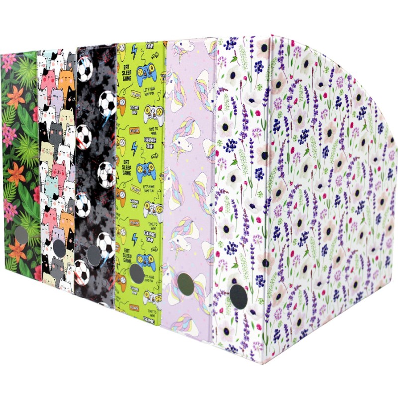 Pojemnik na czasopisma dokumenty Gazetownik 10cm wzór Piłka NSE-02-22 BIURFOL