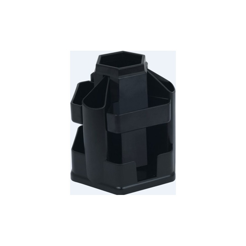 Przybornik na biurko EAGLE 370 B czarny obrotowy bez wyposażenia