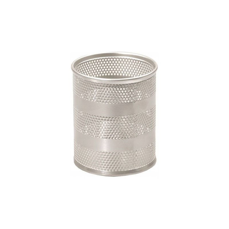 Przybornik duży okrągły BV505-S srebrny TETIS drut.