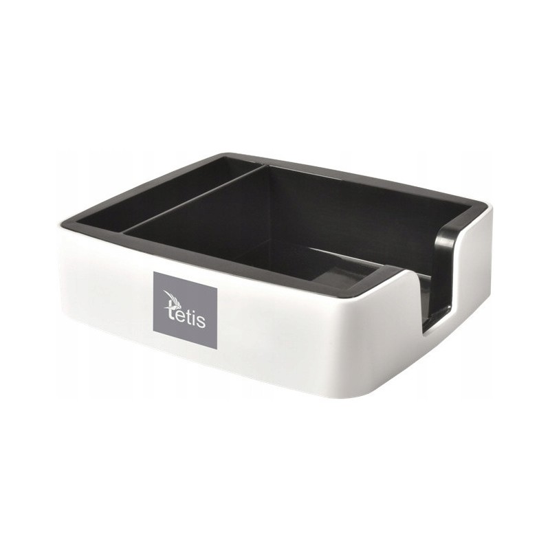 Przybornik na karteczki i wizytówki szary BV400-S TETIS