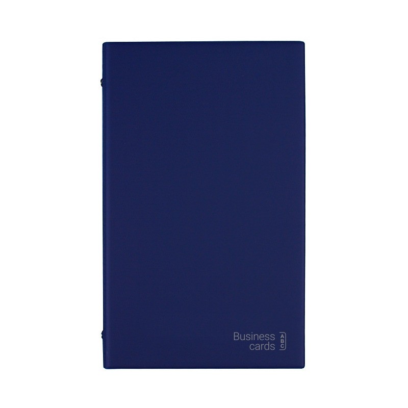 Wizytownik alfabetyczny Etui na 200 wizytówek granatowy WI-25-02 BIURFOL