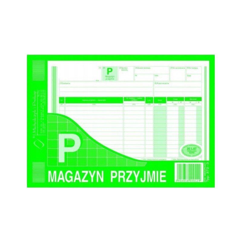 372-3 P magazyn przyjmie MICHALCZYK&PROKOP A5 80 kartek