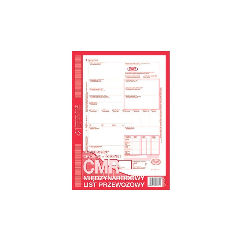 800-2 CMR A4 80kartek 1+4 międzynarodowy list przewozowy Michalczyk