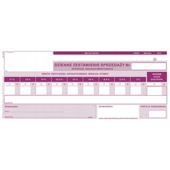 R05-H Dzienne zestawienie sprzedaży nieudokumentowanej od stycznia 2022 Michalczyk i Prokop