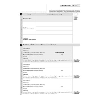 603-1Z Dziennik budowy A4 album 40 stron Michalczyk i Prokop