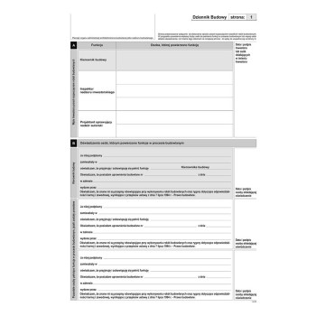 603-2Z Dziennik budowy A4 120 ponumerowanych stron Michalczyk i Prokop