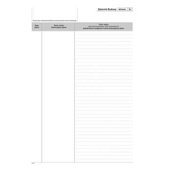 603-2Z Dziennik budowy A4 120 ponumerowanych stron Michalczyk i Prokop