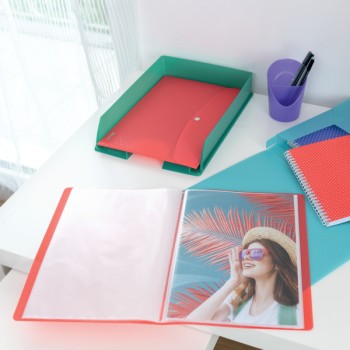 Album ofertowy na dokumenty A4 60 kieszeni Colour`Breeze niebieski 626232 ESSELTE