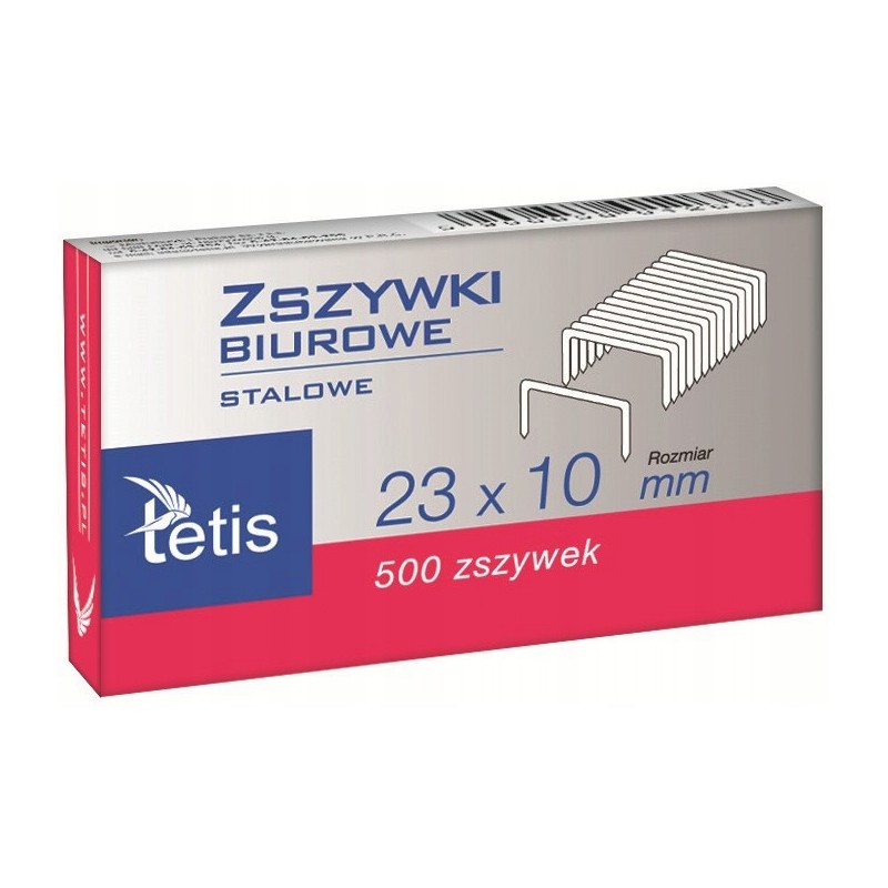 Zszywki biurowe hd 23/10 500szt. GZ102-A TETIS
