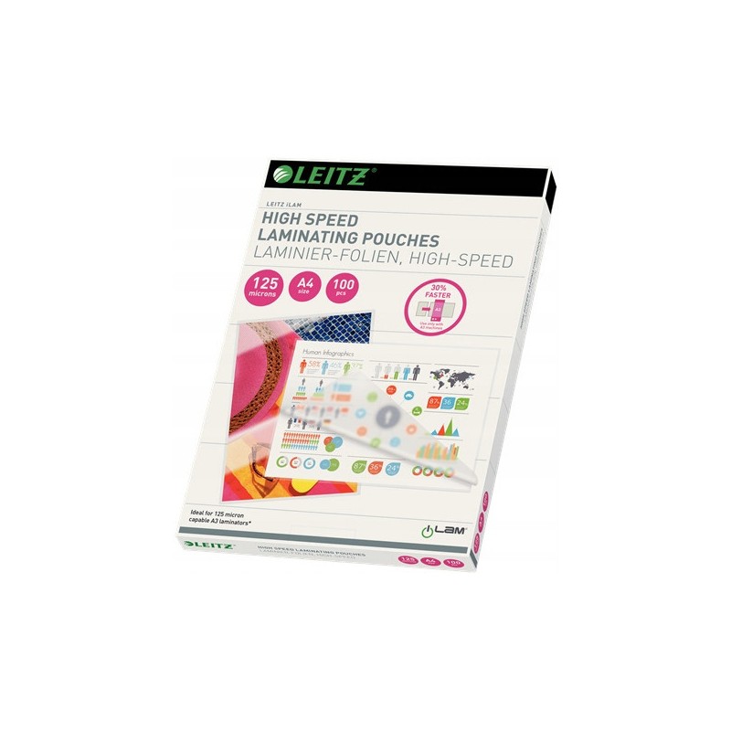 Folia do lamin.Speed A4 125mic 74300002 LEITZ (100)