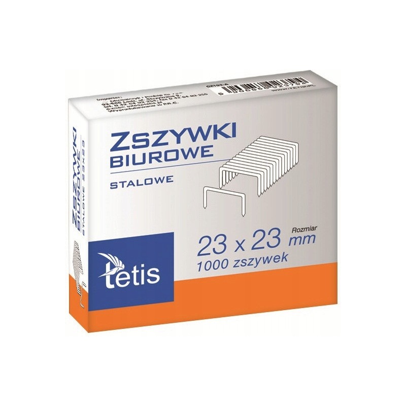 Zszywki biurowe hd 23/23 1000szt. GZ103-A TETIS