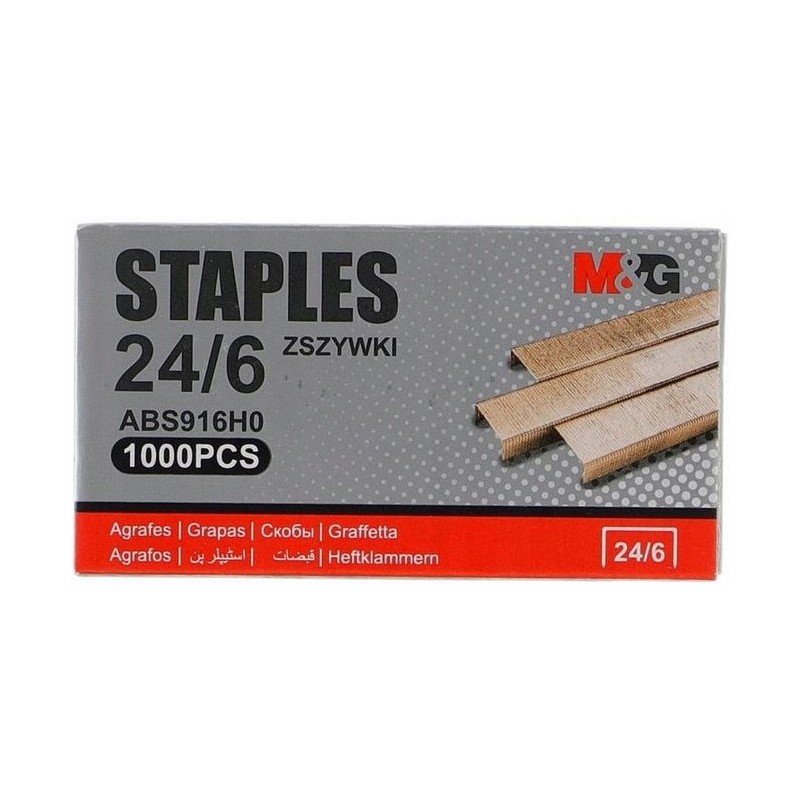 Zszywki M&G 24/6 miedziane