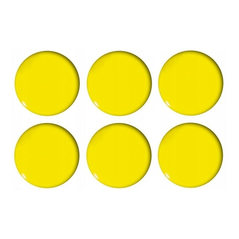Magnesy do tablic żółte wypukłe 30mm (6szt.) GM301-PY6 TETIS