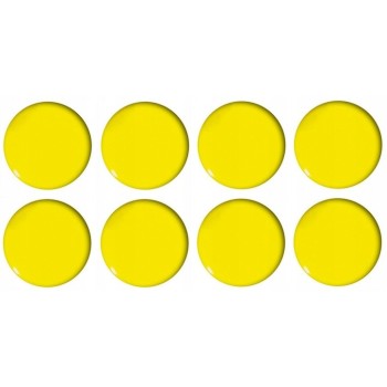 Magnesy do tablic żółte wypukłe 20mm (8szt.) GM300-PY8 TETIS