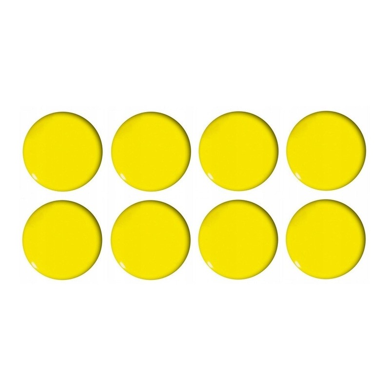 Magnesy do tablic żółte wypukłe 20mm (8szt.) GM300-PY8 TETIS