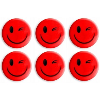 Magnesy do tablic czerwone buźki 30mm (6szt.) GM301-SC6 TETIS