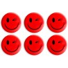 Magnesy do tablic czerwone buźki 30mm (6szt.) GM301-SC6 TETIS