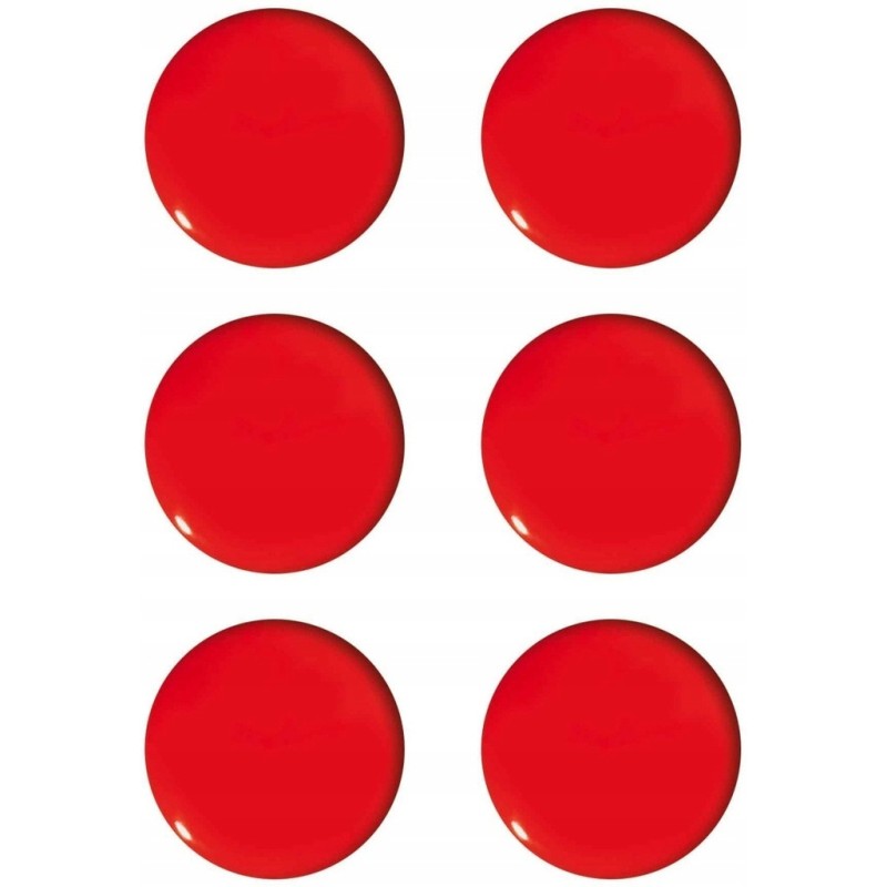 Magnesy do tablic 20mm czerwone (6szt.) GM400-C6 TETIS