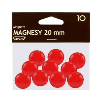 Magnesy 20mm GRAND czerwone (10szt.) 130-1688 GRAND