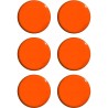 Magnesy do tablic pomarańczowe 20mm (6szt.) GM400-P6 TETIS