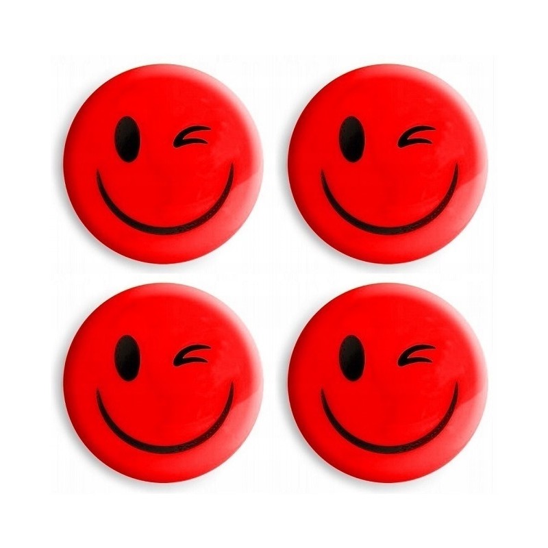 Magnesy do tablic czerwone uśmiechy 40mm (4szt.) GM303-SC4 TETIS