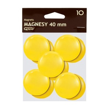 Magnesy 40mm żółte (10szt.) 130-1704 GRAND