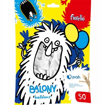 Balony 12` metalizowane BIAŁE (50szt.) 170-2633 FIORELLO