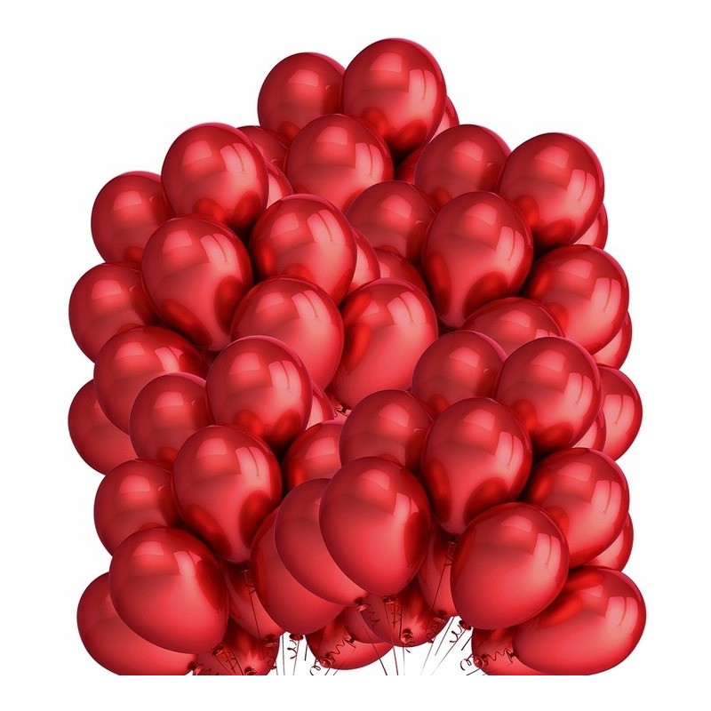 Balony 12` metalizowane CZERWONE (50szt.) 170-2634 FIORELLO