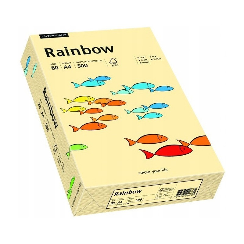 Papier ksero A4 80g RAINBOW R06 kość słoniowa 88042275
