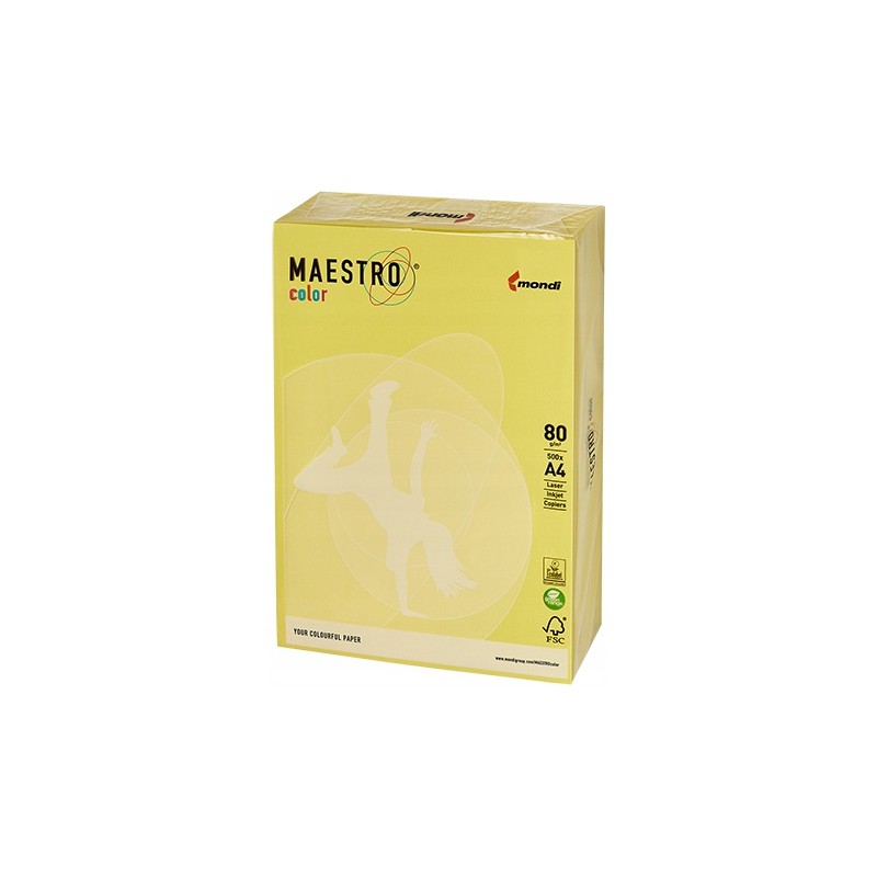 Papier ksero A4 80g MAESTRO COLOR ZG34 Trendy cytrynowy