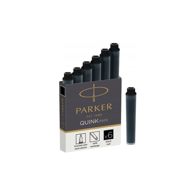 Naboje mini czarne (6szt.) 1950407 PARKER