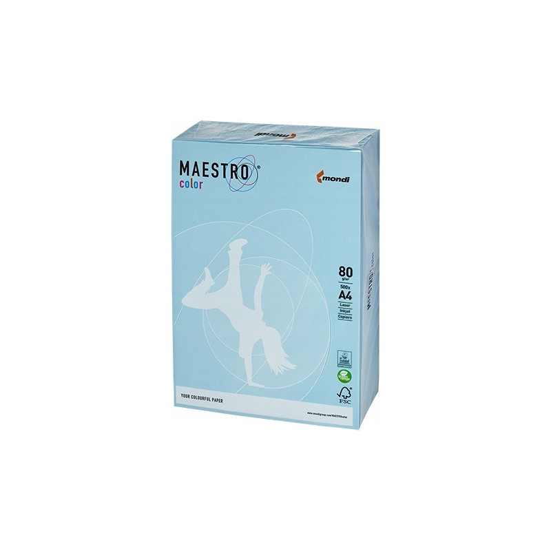 Papier ksero MAESTRO COLOR A4 80g OBL70 pastel błękit arktyczny