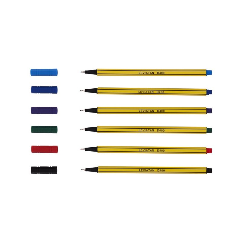 Cienkopis D400 6szt.mix 105228 LEVIATAN D.RECT