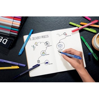 Cienkopis STABILO pointMAX komplet 4szt. 488/4