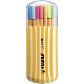 Cienkopis POINT 20szt (15+5 neon) 8820-0221 STABILO