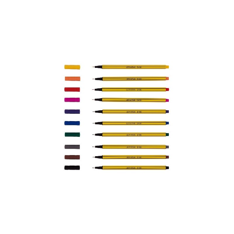 Cienkopis D400 10szt.mix 105226 LEVIATAN D.RECT