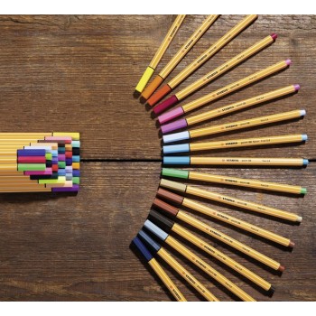 Cienkopis STABILO point 88/89 0.4mm ciemna ochra/beżowy