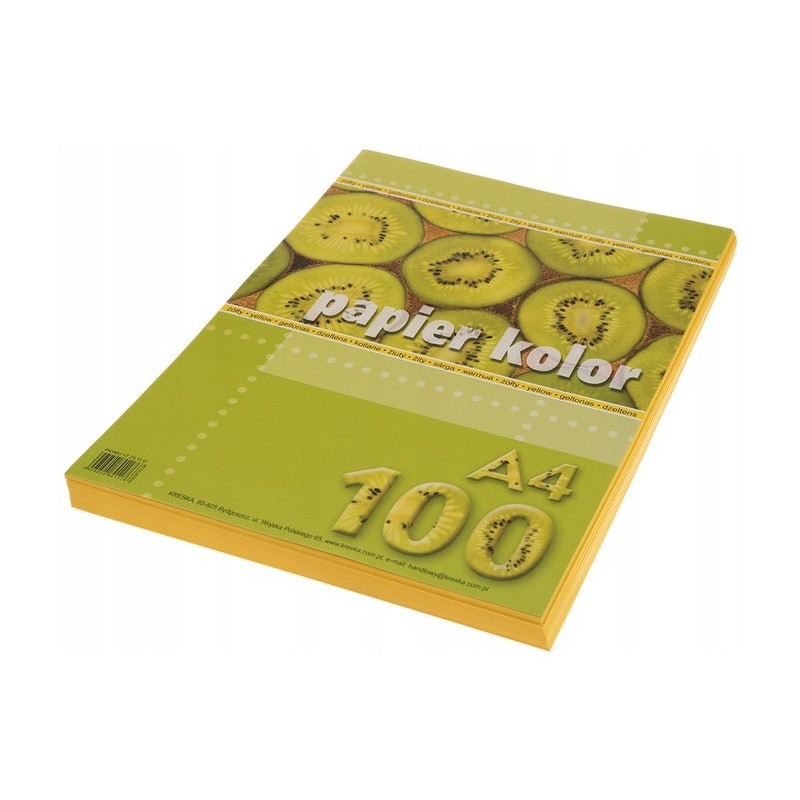 Papier ksero A4 żółty 100ark. KRESKA